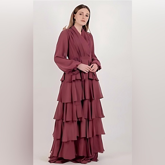 Fully Lined Long Sleeve Dress in Rose - Picture 1 of 1